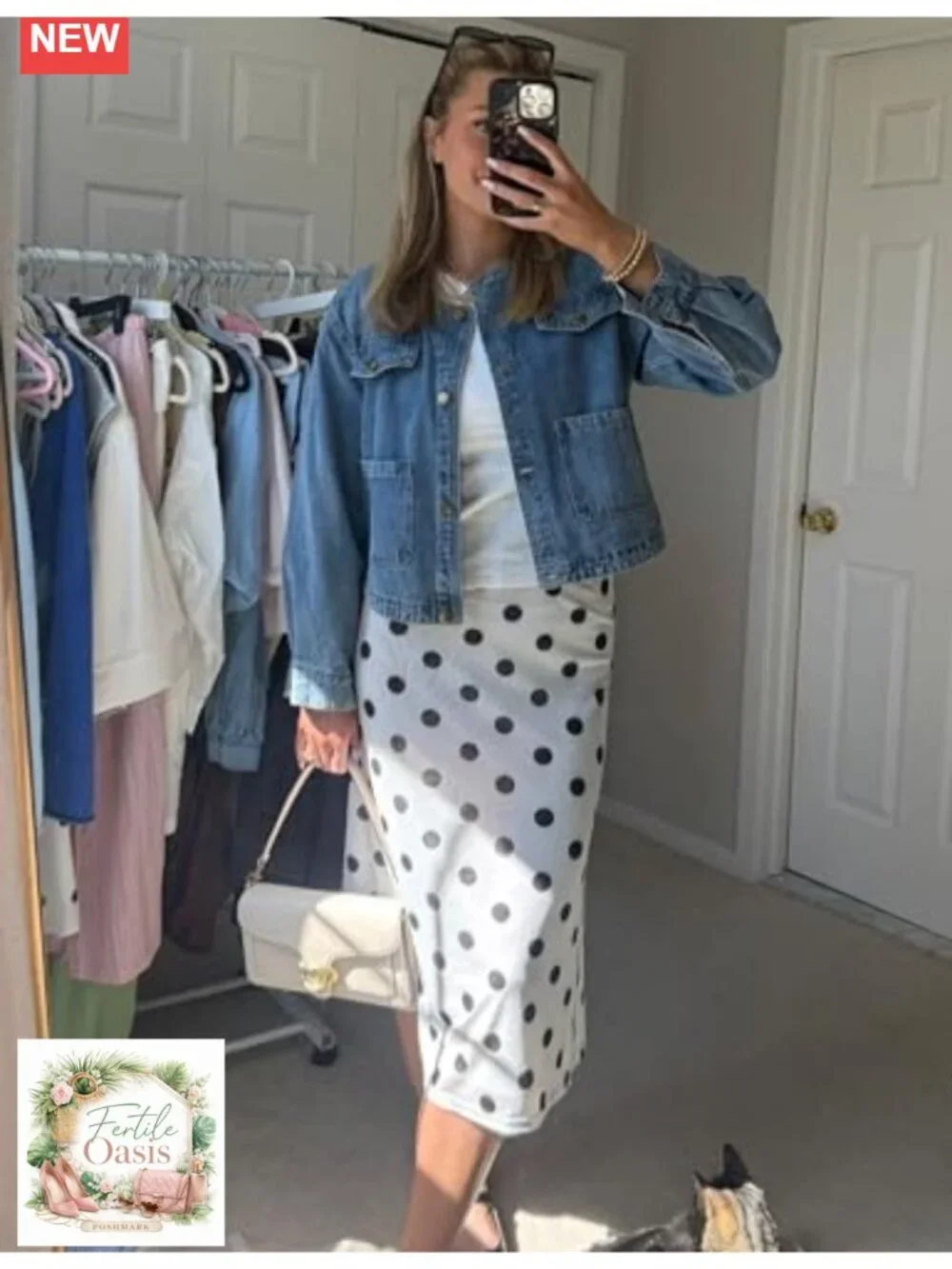 Womens Crop Collarless Denim Jacket Button Down Casual Fall Coat